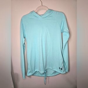 Under armor heat gear hoodie lightweight XS TIFFANY blue Excellent condition